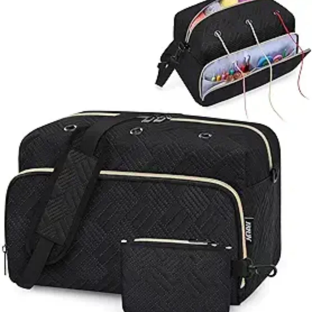Crochet Yarn Knitting Bag 2 Pcs Yarn Storage Organizer Crocheting Bags